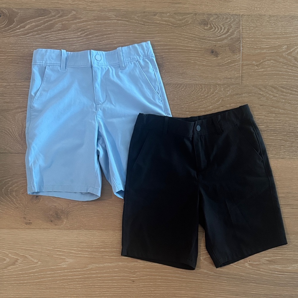 Janie and Jack Black and Light Blue Kids Shorts